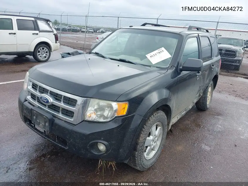 2012 FORD ESCAPE VIN 1FMCU0DG4CKA84272 — фото 2