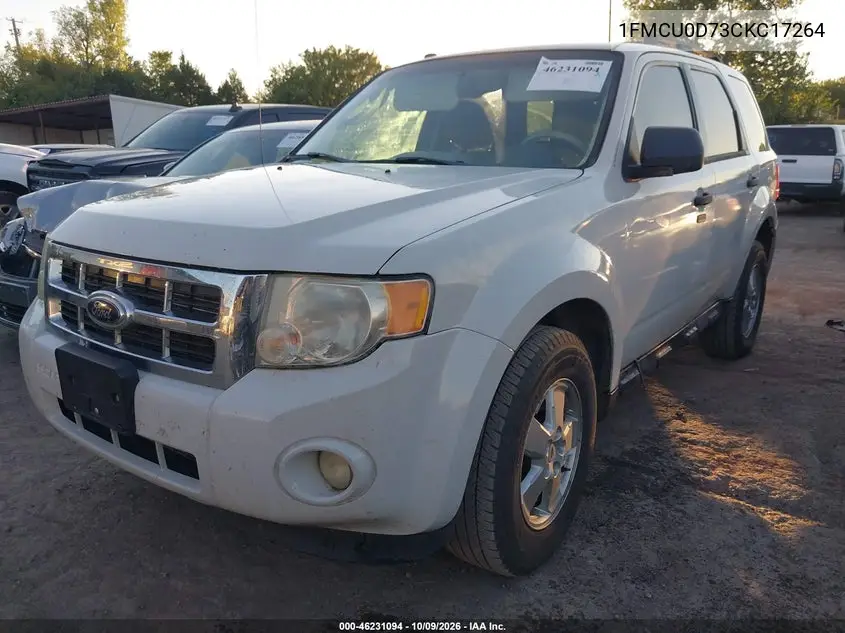 2012 FORD ESCAPE VIN 1FMCU0D73CKC17264 — фото 2