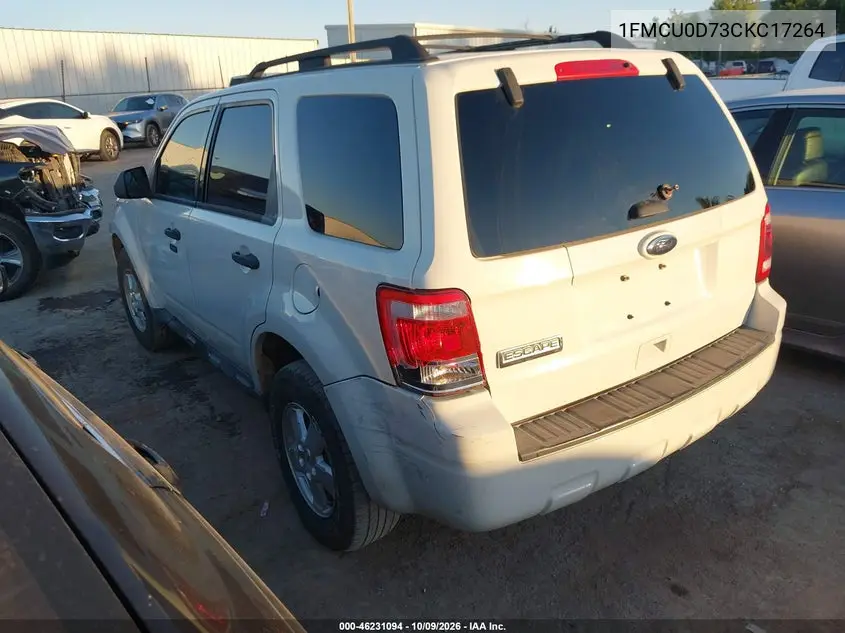 2012 FORD ESCAPE VIN 1FMCU0D73CKC17264 — фото 3