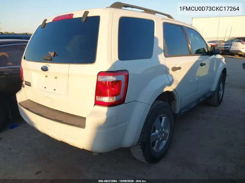 2012 FORD ESCAPE VIN 1FMCU0D73CKC17264 — фото 4