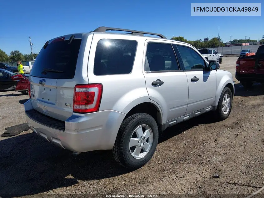 2012 FORD ESCAPE VIN 1FMCU0DG1CKA49849 — фото 4