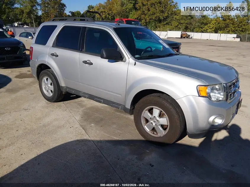 FORD ESCAPE 2012, VIN 1FMCU0DG8CKB56428