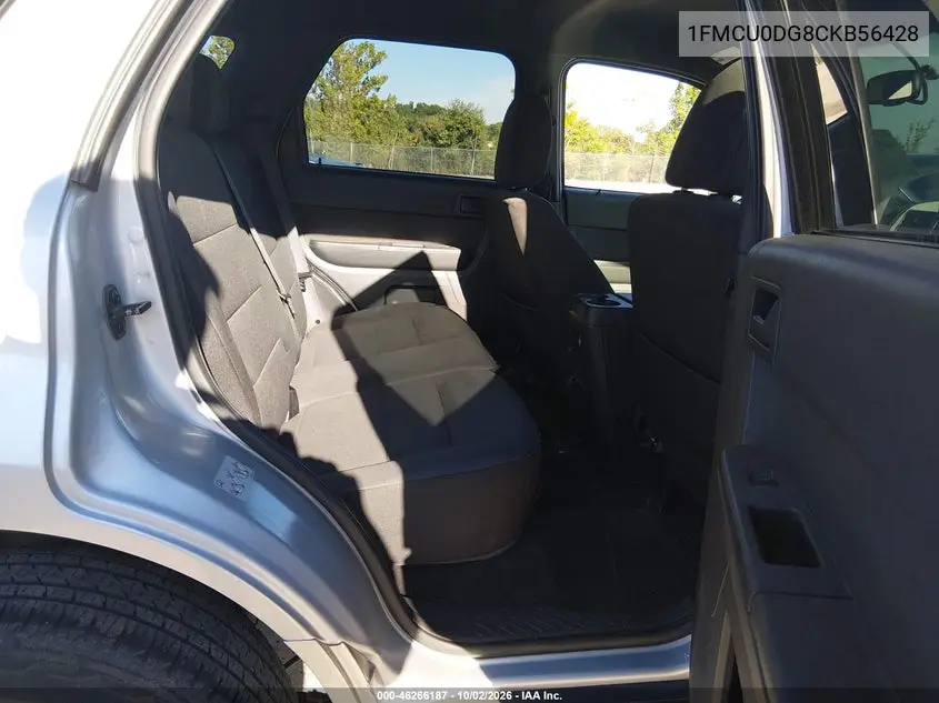 2012 FORD ESCAPE VIN 1FMCU0DG8CKB56428 — фото 8