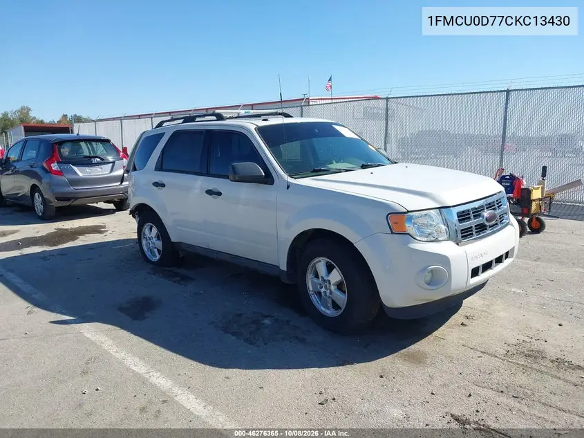 FORD ESCAPE 2012, VIN 1FMCU0D77CKC13430