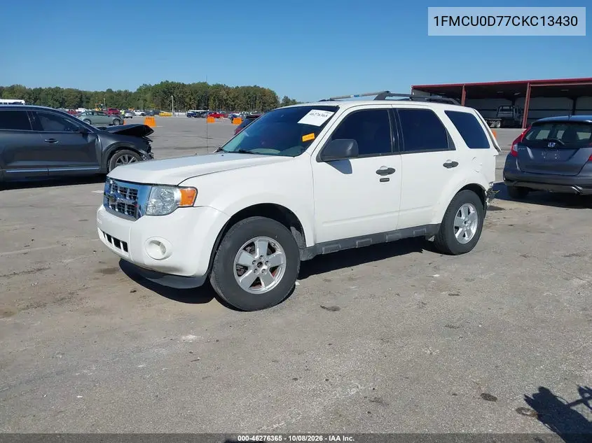 2012 FORD ESCAPE VIN 1FMCU0D77CKC13430 — фото 2
