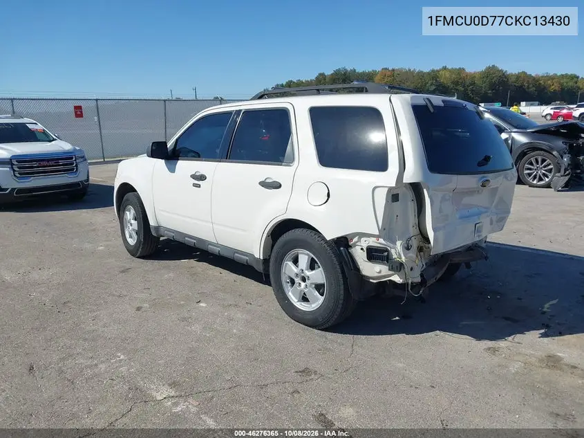 2012 FORD ESCAPE VIN 1FMCU0D77CKC13430 — фото 3