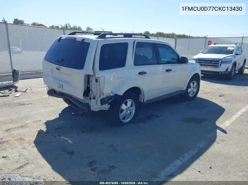 2012 FORD ESCAPE VIN 1FMCU0D77CKC13430 — фото 4