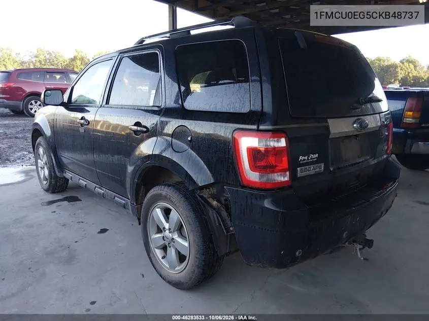 2012 FORD ESCAPE VIN 1FMCU0EG5CKB48737 — фото 3