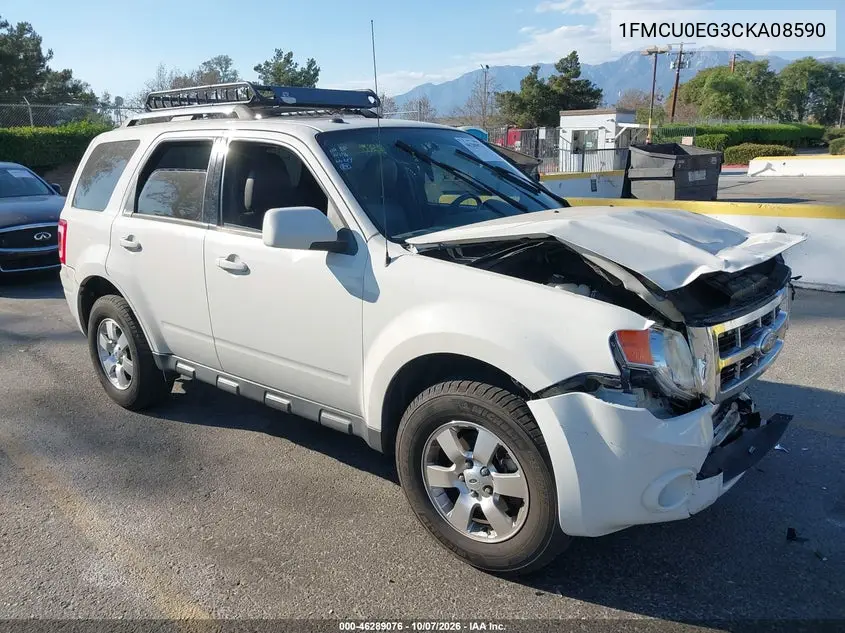 FORD ESCAPE 2012, VIN 1FMCU0EG3CKA08590