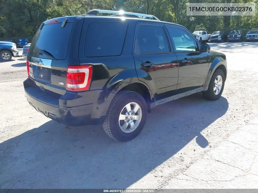 2012 FORD ESCAPE VIN 1FMCU0EG0CKB02376 — фото 4