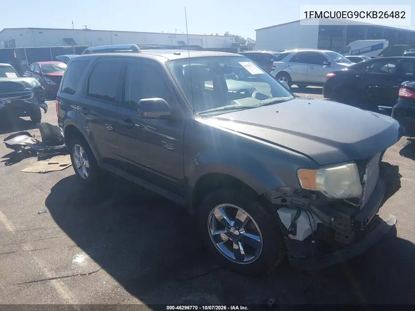 FORD ESCAPE 2012, VIN 1FMCU0EG9CKB26482
