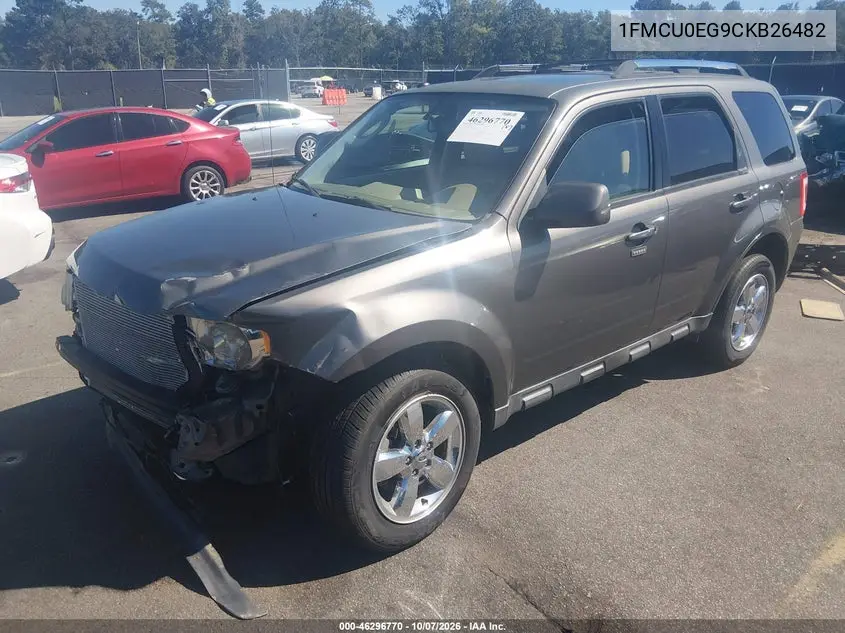 2012 FORD ESCAPE VIN 1FMCU0EG9CKB26482 — фото 2