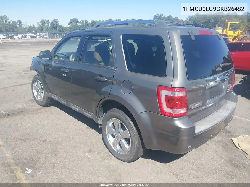 2012 FORD ESCAPE VIN 1FMCU0EG9CKB26482 — фото 3