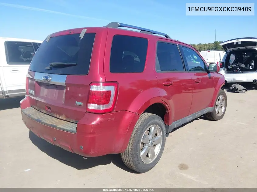 2012 FORD ESCAPE VIN 1FMCU9EGXCKC39409 — фото 4
