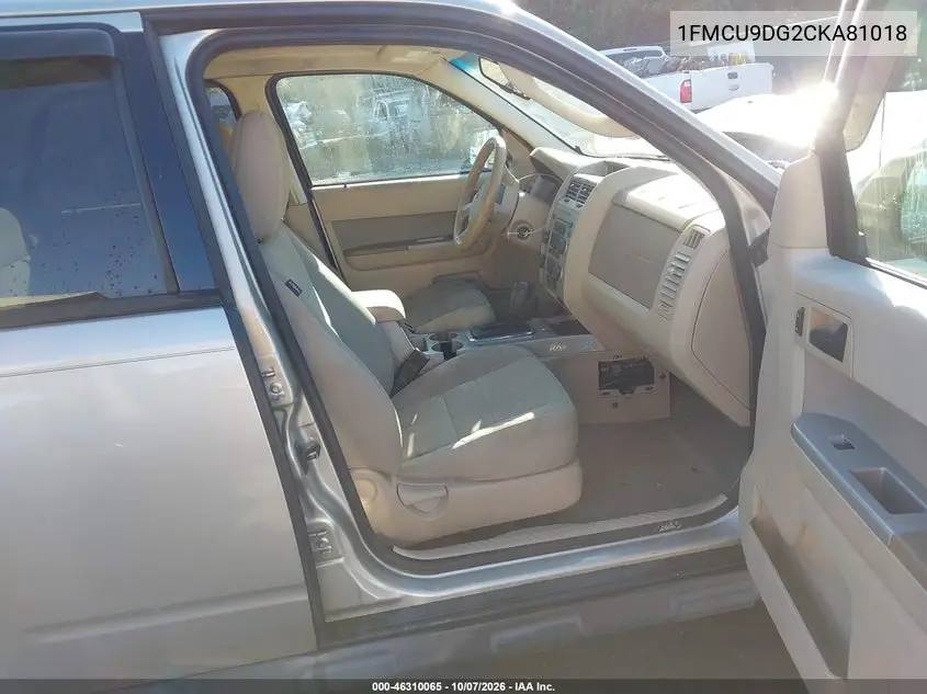 2012 FORD ESCAPE VIN 1FMCU9DG2CKA81018 — фото 5