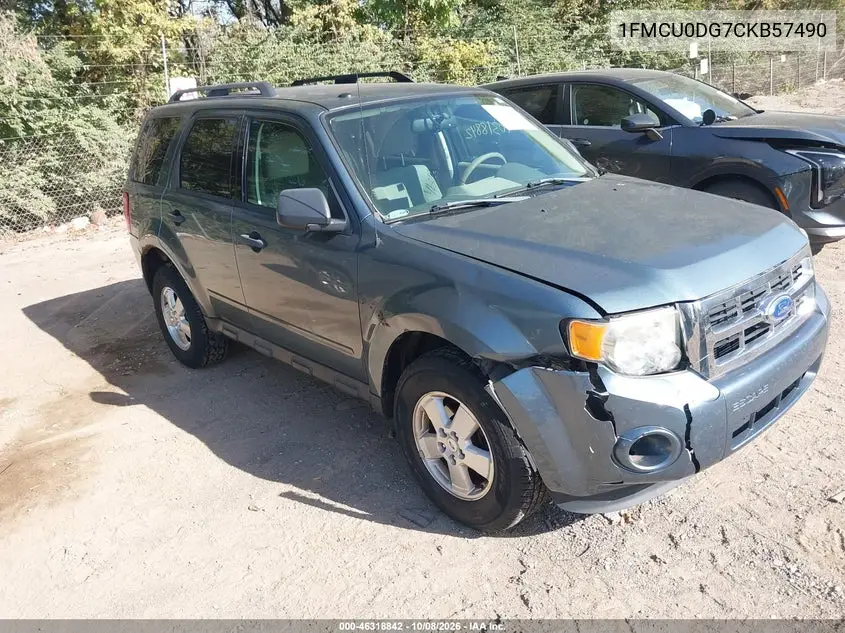 FORD ESCAPE 2012, VIN 1FMCU0DG7CKB57490