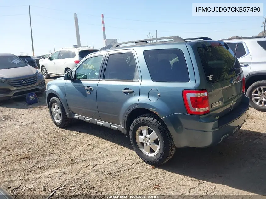 2012 FORD ESCAPE VIN 1FMCU0DG7CKB57490 — фото 3