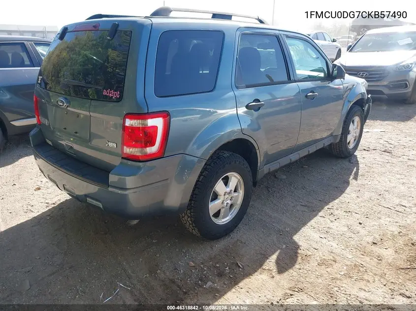 2012 FORD ESCAPE VIN 1FMCU0DG7CKB57490 — фото 4