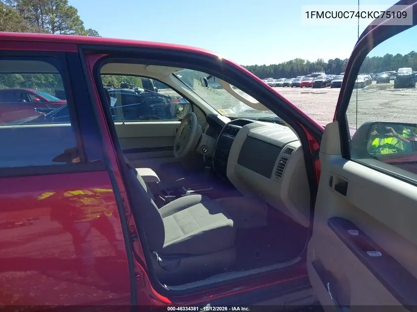 2012 FORD ESCAPE VIN 1FMCU0C74CKC75109 — фото 5