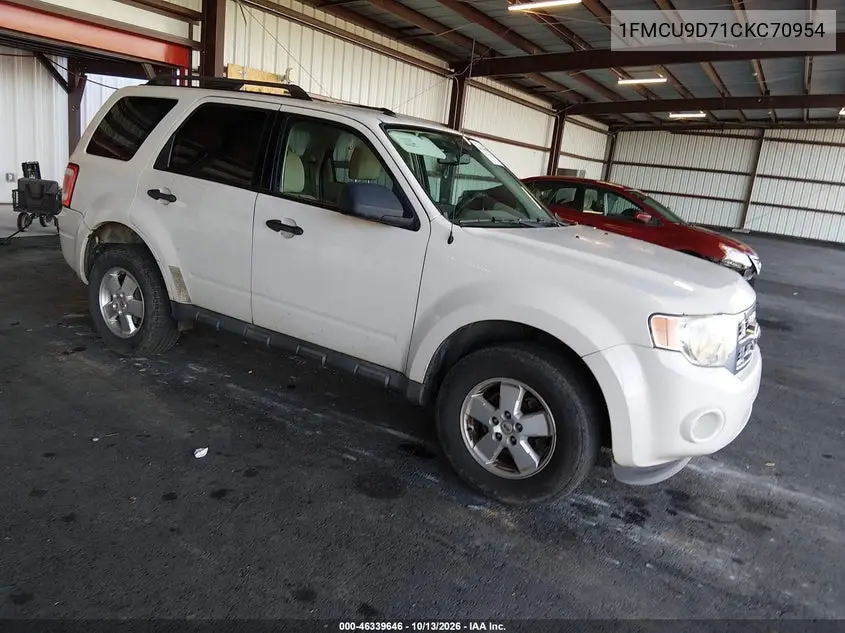 FORD ESCAPE 2012, VIN 1FMCU9D71CKC70954