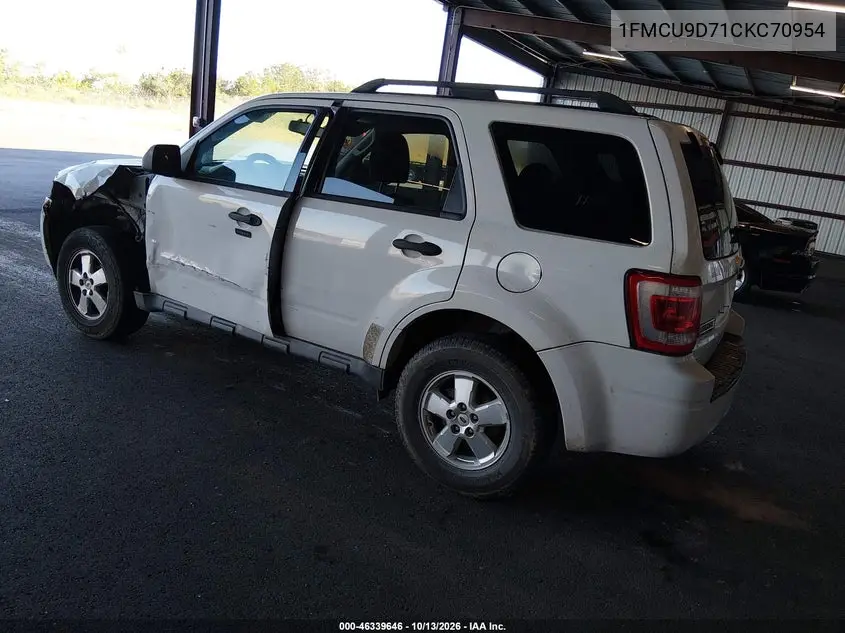 2012 FORD ESCAPE VIN 1FMCU9D71CKC70954 — фото 3