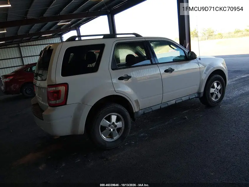 2012 FORD ESCAPE VIN 1FMCU9D71CKC70954 — фото 4