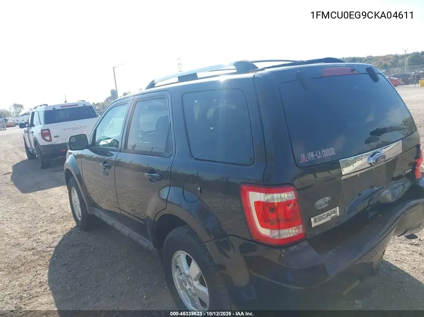 2012 FORD ESCAPE VIN 1FMCU0EG9CKA04611 — фото 3
