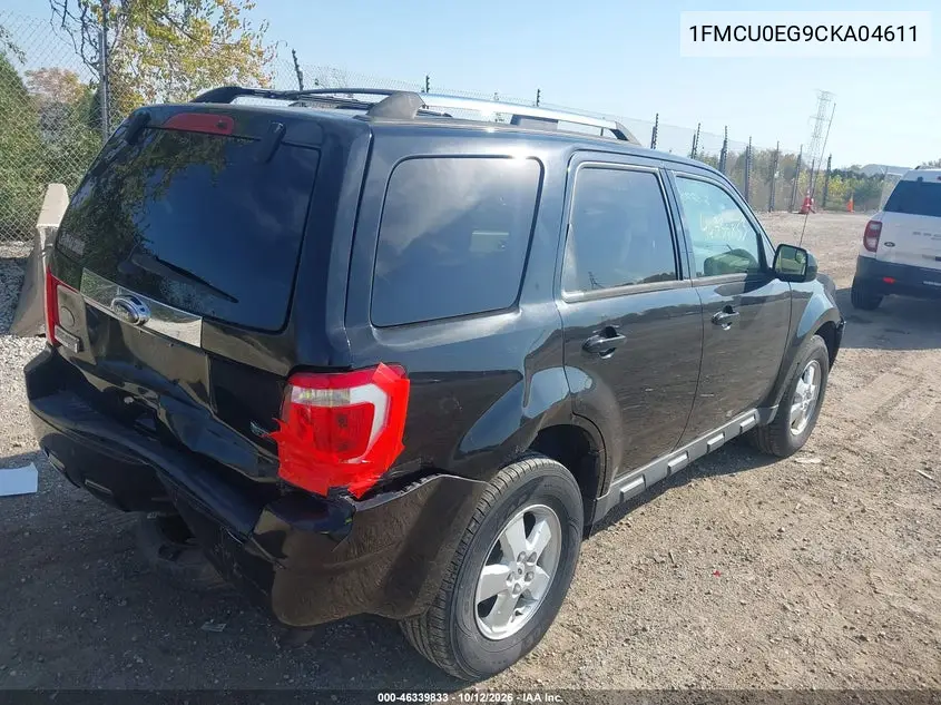 2012 FORD ESCAPE VIN 1FMCU0EG9CKA04611 — фото 4