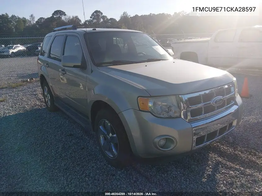 FORD ESCAPE 2012, VIN 1FMCU9E71CKA28597