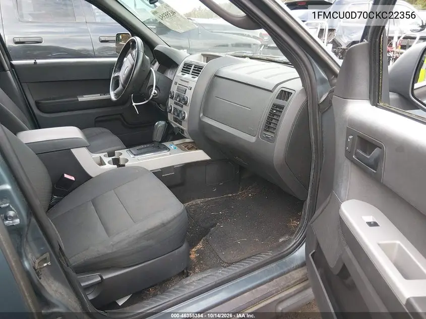 2012 FORD ESCAPE VIN 1FMCU0D70CKC22356 — фото 5