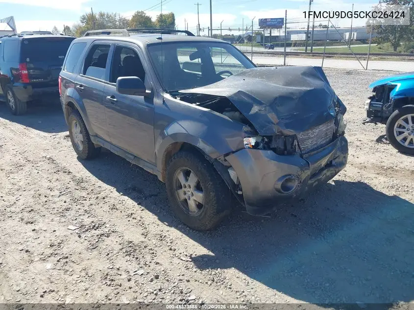 FORD ESCAPE 2012, VIN 1FMCU9DG5CKC26424