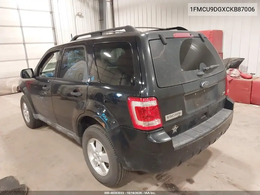 2012 FORD ESCAPE VIN 1FMCU9DGXCKB87006 — фото 3