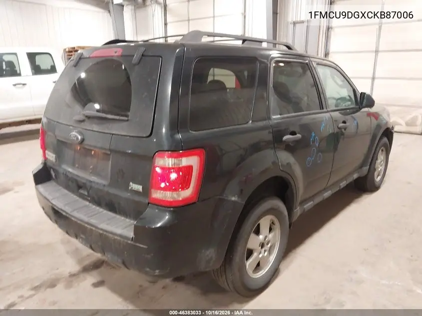 2012 FORD ESCAPE VIN 1FMCU9DGXCKB87006 — фото 4