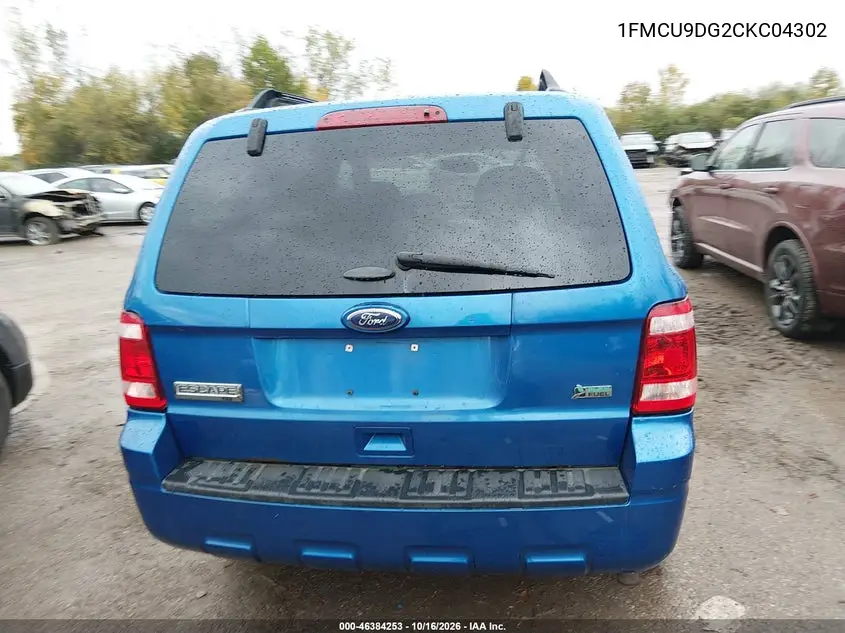 2012 FORD ESCAPE VIN 1FMCU9DG2CKC04302 — фото 16