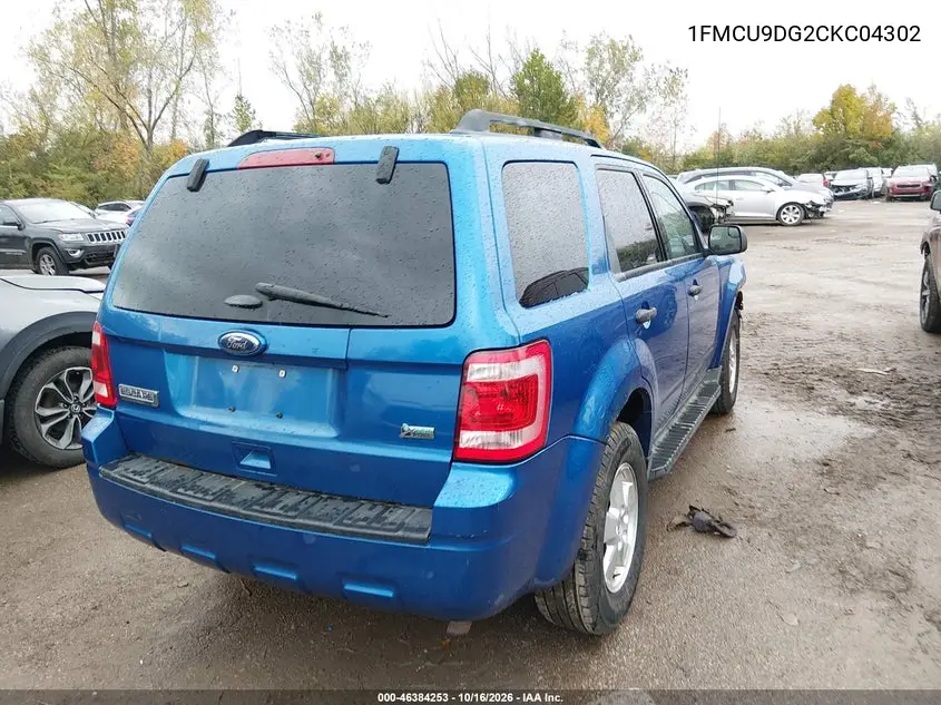 2012 FORD ESCAPE VIN 1FMCU9DG2CKC04302 — фото 4