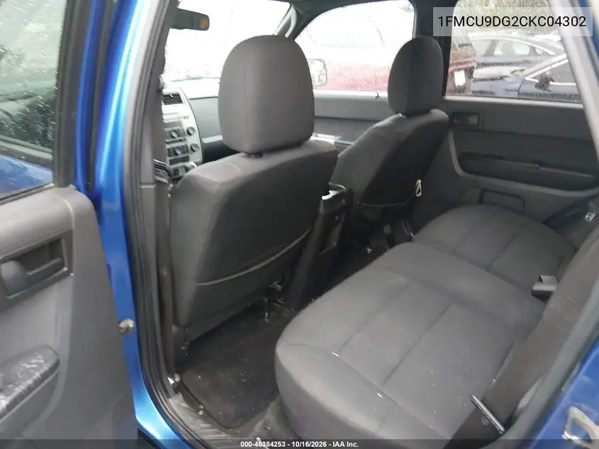 2012 FORD ESCAPE VIN 1FMCU9DG2CKC04302 — фото 8