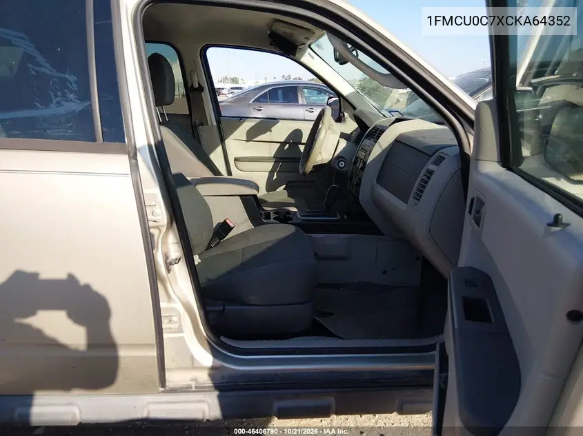 2012 FORD ESCAPE VIN 1FMCU0C7XCKA64352 — фото 5