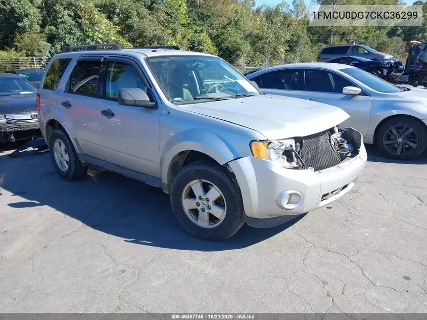 FORD ESCAPE 2012, VIN 1FMCU0DG7CKC36299