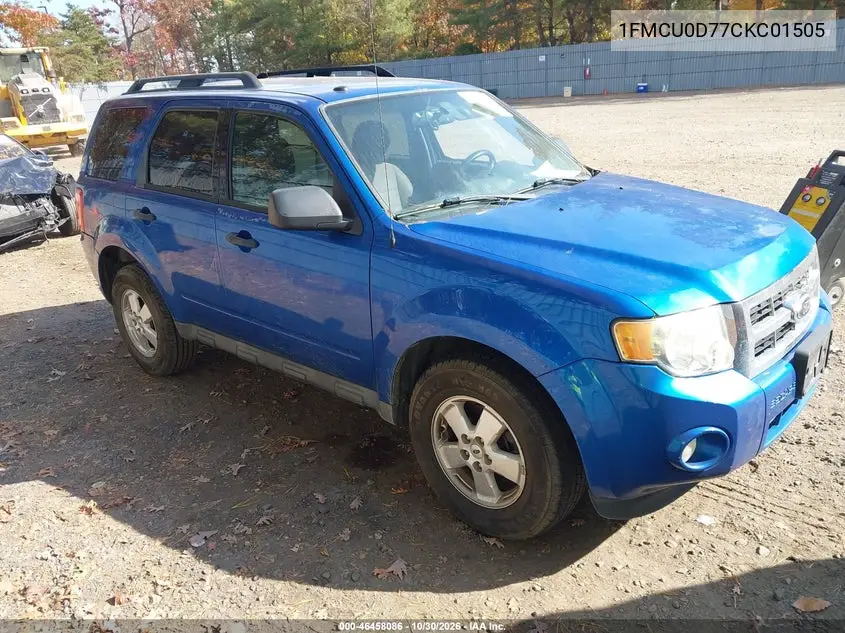 FORD ESCAPE 2012, VIN 1FMCU0D77CKC01505