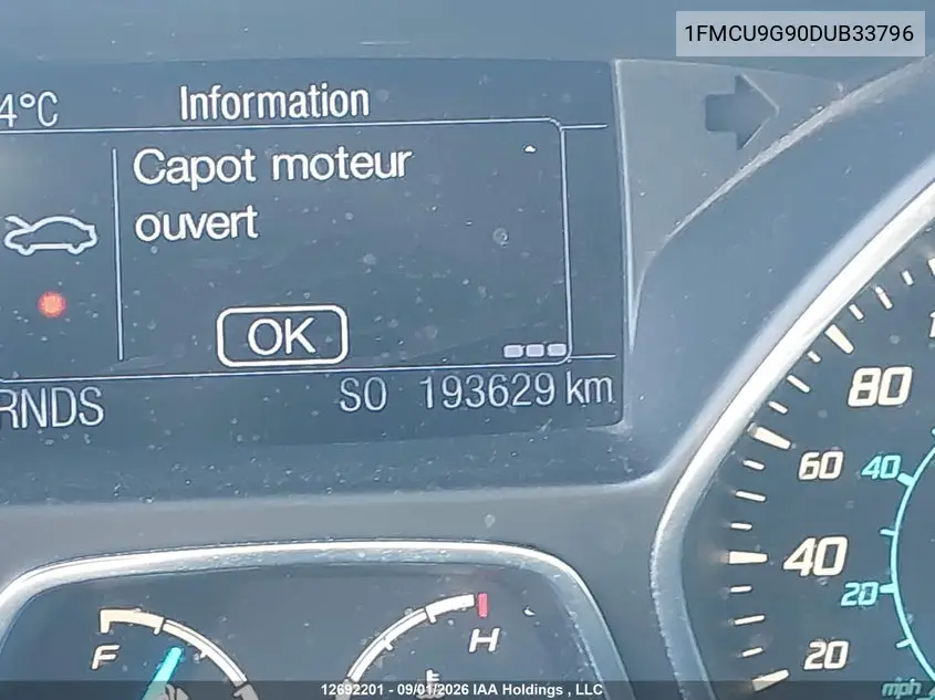 2013 FORD ESCAPE VIN 1FMCU9G90DUB33796 — фото 15