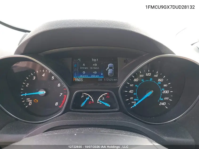 2013 FORD ESCAPE VIN 1FMCU9GX7DUD28132 — фото 7