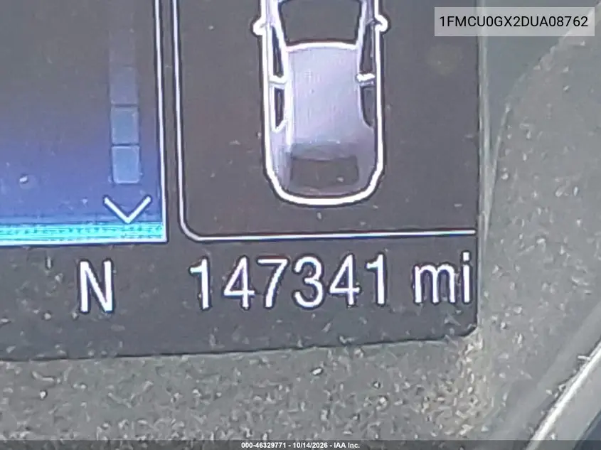 2013 FORD ESCAPE VIN 1FMCU0GX2DUA08762 — фото 13