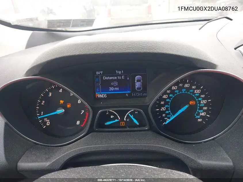2013 FORD ESCAPE VIN 1FMCU0GX2DUA08762 — фото 7