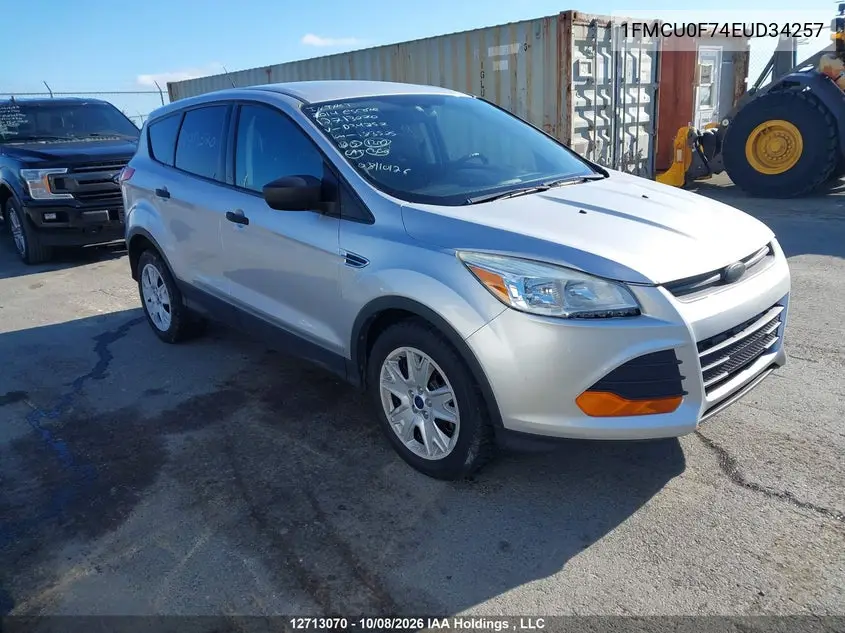 FORD ESCAPE 2014, VIN 1FMCU0F74EUD34257