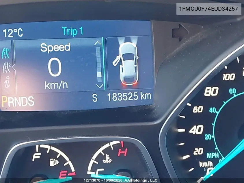 2014 FORD ESCAPE VIN 1FMCU0F74EUD34257 — фото 15