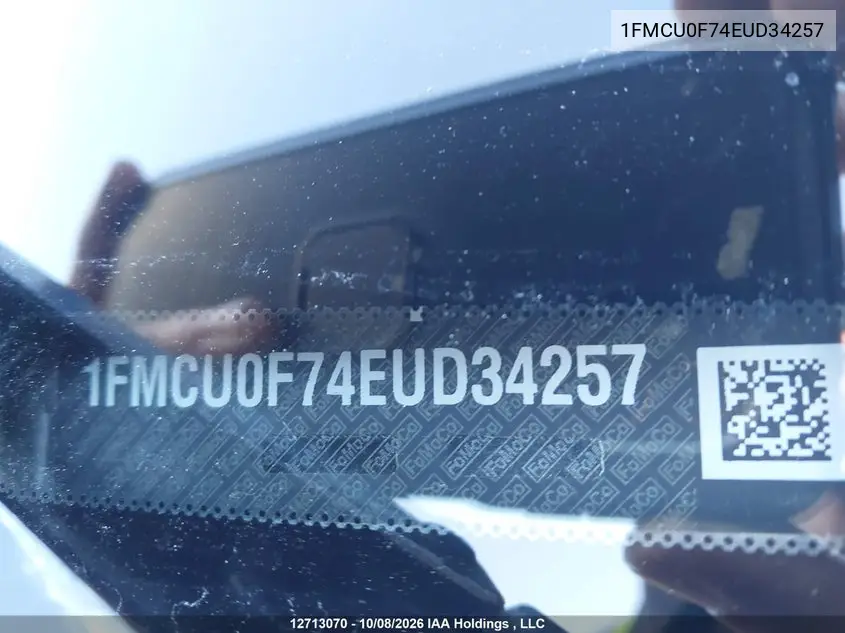 2014 FORD ESCAPE VIN 1FMCU0F74EUD34257 — фото 19