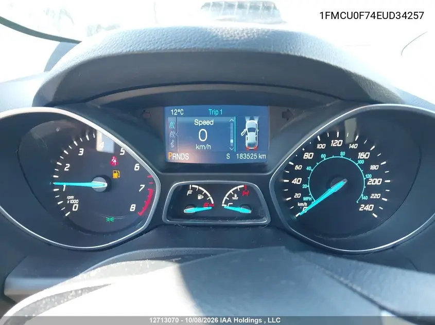 2014 FORD ESCAPE VIN 1FMCU0F74EUD34257 — фото 7