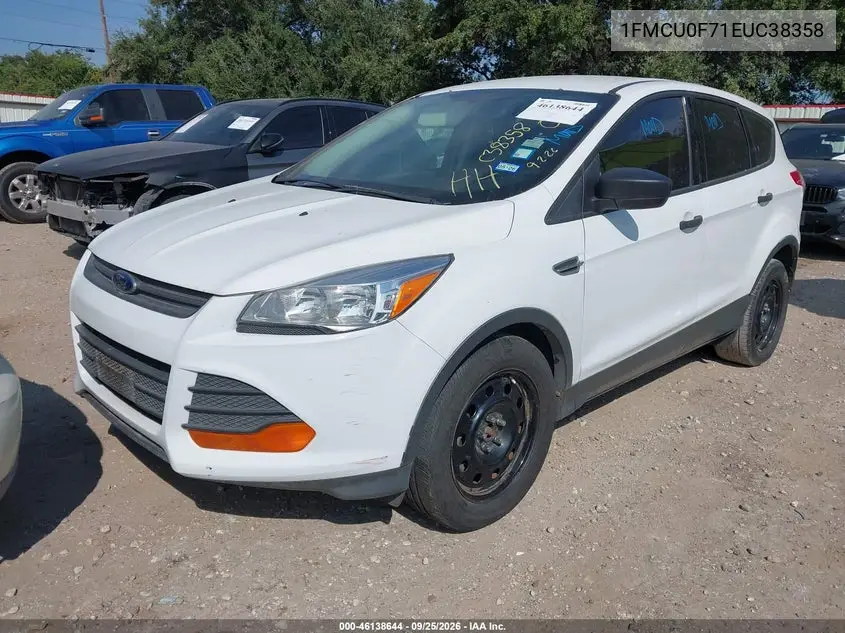 2014 FORD ESCAPE VIN 1FMCU0F71EUC38358 — фото 2