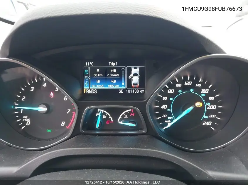2015 FORD ESCAPE VIN 1FMCU9G98FUB76673 — фото 7