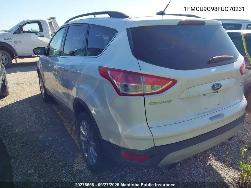 2015 FORD ESCAPE VIN 1FMCU9G98FUC70231 — фото 3